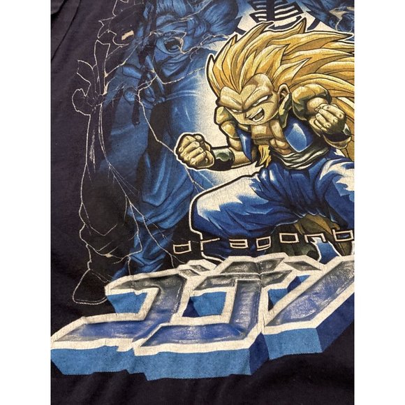 Vintage RARE 2002 Dragon Ball Z Gotenks Navy blue Graphic T-Shirt 2XL - Picture 6 of 16
